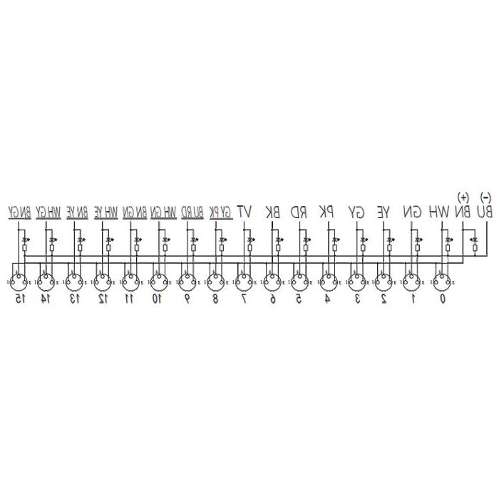 M8 Junction box、Single channel、PNP型、16 port 、All-in-one、 With LED、PVC non-flexible cable、Gray sheath、23PA61-XXX