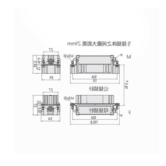 Male core, cold pressed, suitable for H24B shell, HEEE-064-M, 09320643001